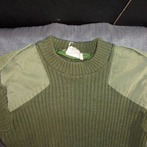 sz95-105 R USMC MARINE CORP WOOLY PULLY SWEATER 100% Wool OLIVE GREEN EC 1591 - Picture 10 of 11